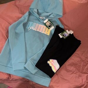 Girls xl 16 Puma hoodie and leggings set